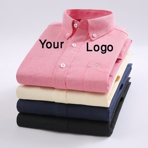 100% coton chemise de bureau à manches longues de couleur unie pour hommes nouveau Design pour un usage professionnel chemise formelle unie pour l'automne fait - Product Image 1