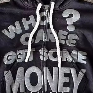 Sudadera con Capucha Personalizada de Invierno para Hombre, Lavada a la Piedra, con Estampado Puff, Lavado Ácido, Diseño Sólido, Manga Larga y Cierre de Cremallera - Product Image 6