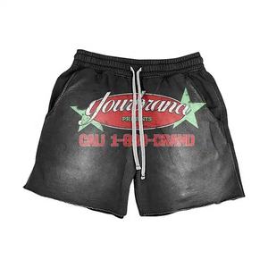 Custom Two Piece Set Sportswear <b>T</b> <b>Shirt</b> Tank Top Shorts and <b>Shirts</b> Acid Wash Distressed <b>Sleeveless</b> Raw Hem Men 2 Piece Short Set - Product Image 4