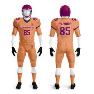 Coloré respirant hommes portent sport entraînement uniforme ensemble football américain hauts maillot de football américain hommes - Product Image 1