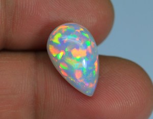 Amazing Ethiopian Opal Cabochon <b>Stone</b> Loose Precious Pear Shape Welo Galaxy <b>Fire</b> Ethiopian Opal Gemstone For Making Jewelry - Product Image 1