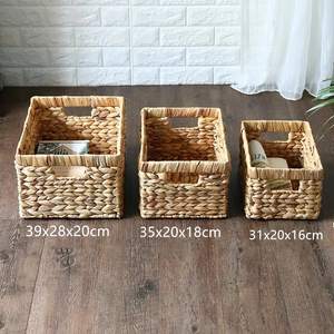 Panier de rangement en jacinthe d'eau magnifiquement tissé à la main de haute qualité pour l'organisation et la décoration de la maison Mme Cherish - Product Image 4