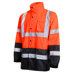 Chaqueta de lluvia reflectante térmica de alta visibilidad uniforme de seguridad de poliéster impermeable para trabajo al aire libre general reflectante - Product Image 3