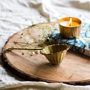 Fabriqué à la main meilleure qualité en laiton finition Antique passoire à thé en laiton infuseur pour thé en vrac - Product Image 3