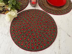 Hot Selling Eco-Friendly Handmade Beaded <b>Coaster</b> <b>Placemat</b> <b>Set</b> Wedding Party Wine Glass <b>Coasters</b>-<b>6</b> Pieces - Product Image 5