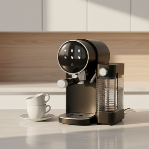 Cafetera Semiautomática Ultra Delgada y Curva <span class=keywords><strong>de</strong></span> 1350 W, Cafetera Espresso <span class=keywords><strong>de</strong></span> Encimera para Preparación Diaria en el Hogar - Product Image 3