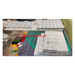 Caja de incrustaciones de mármol hecha a mano, el mejor precio de venta de fábrica, joyero de arte Floral de concha de mar perla madre para embalaje de artículos de regalo - Product Image 6