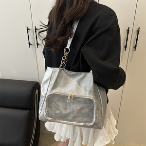 Lycée japonais filles Design simple couleur bonbon Transparent clair Itabag sac à bandoulière pour femmes sac à main à la mode - Product Image 4