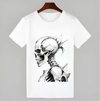 T-shirt décontracté en jersey 100 % coton pour homme, col rond, imprimé lettres sur le devant, design vierge, respirant, séchage rapide, 200g, manches courtes, OEM/ODM