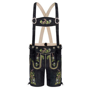Hommes Nouveau Style Vintage Bavarois Lederhosen Longueur Genou Taille Moyenne Short En Cuir Motif Solide En Gros High Street - Product Image 1