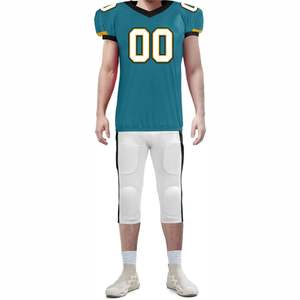 Uniforme de football américain à manches courtes respirant personnalisé pour équipe internationale de conception nouvelle et haute performance - Product Image 4