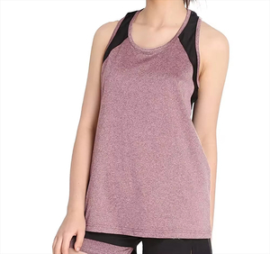 Top sin Mangas Morado para Mujer 2026, Cuello Redondo, Tejido de Punto, Color Sólido, Casual, Transpirable, 100% Poliéster, Último Diseño - Product Image 3