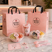 Ensemble d'emballages personnalisés pour poulet frit AT PACK avec sacs en papier, boîtes à poulet, boîtes à hamburgers, boîtes à frites et gobelets à boissons