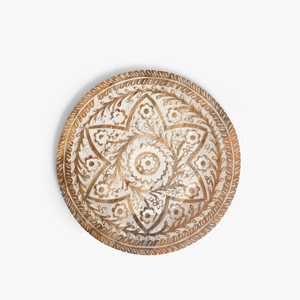 Bandeja de madera de acacia para servir flores reales con asas para servir bebidas té postre cena desayuno - Product Image 6