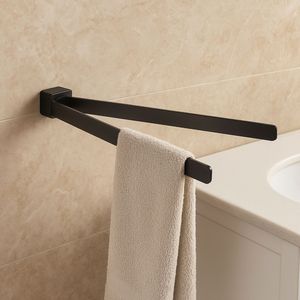 Panarea porta asciugamani incernierato 35cm lucido spazzolato ottone cromo bagno mobili ottone ottone asta finitura barre portasciugamani categoria di prodotto - Product Image 3