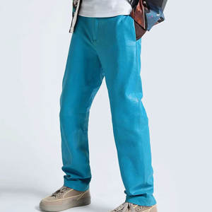 Pantalones de Cuero Genuino para Hombre, Modelo Más Reciente, Corte Ajustado, Ropa Casual, Pantalones de Cuero Vacuno de Alta Calidad - Product Image 2