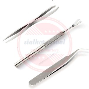 Pince à épiler en acier inoxydable double face pour enlever les tiques, ensemble d'outils professionnels de 3 pièces pour les animaux de compagnie, vente en gros - Product Image 6