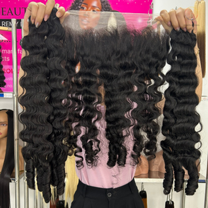 Vente en gros Premium 30 pouces vietnamien Remy cheveux standard pour dentelle frontale crépus bouclés faisceaux de l'usine Cyhair - Product Image 3