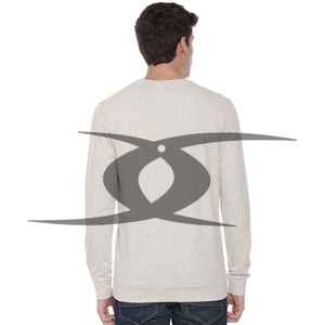 Sudadera de cuello redondo de algodón orgánico personalizada Unisex, ropa de invierno térmica con estampado sólido de gran tamaño para hombres, algodón 100% - Product Image 2