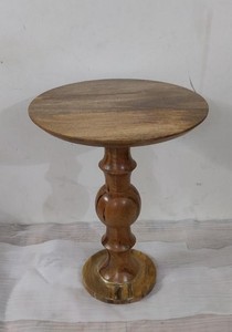 Table console en bois massif 100% fabriquée en Inde, style vintage, meubles pour la maison, pour salon, petit appartement, canapé, côté lit, chevet - Product Image 4