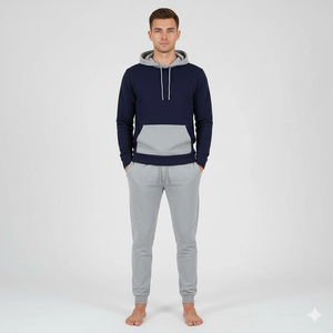 Ensemble de survêtements unisexes personnalisés 2 pièces pour hommes et femmes - Sweat-shirt à capuche imprimé délavé et pantalon de jogging 100% coton Streetwear - Product Image 3