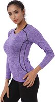 Chemises de Compression à manches longues pour femmes, t-shirt de course athlétique de Yoga