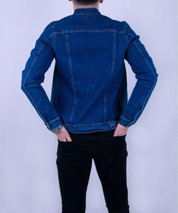 Veste denim vintage pour hommes de luxe OEM Veste en coton polaire réversible brodée sur le devant en chenille personnalisée Street Wear - Product Image 5