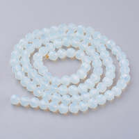 Perles en vrac Opalite 6mm facettées rondes certifiées pour la fabrication de bijoux DIY (colliers, bracelets, boucles d'oreilles) - Vente en gros
