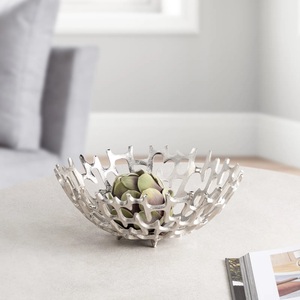 ชามผลไม้อลูมิเนียมมีลวดลายตัดเป็นชิ้นดีไซน์ร่วมสมัยเหมาะสำหรับตกแต่งโต๊ะกลางโต๊ะอาหารและใช้เป็นของขวัญ - Product Image 2