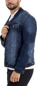 Veste en jean slim fit en coton mélangé pour homme de haute qualité en gros, veste décontractée tendance avec boutons métalliques pour les vêtements d'extérieur - Product Image 2
