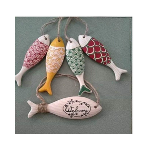 Hermosa y duradera decoración de peces de madera, peces colgantes de madera decorativos, decoraciones náuticas para interiores y exteriores, arte de pared de 99 GD - Product Image 6