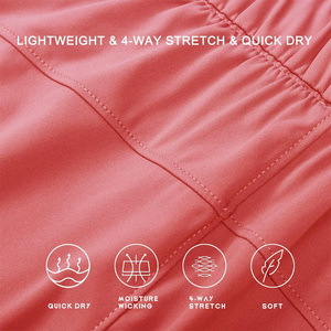 Customizable Women's High-Waist Running Shorts Quick-Dry Fabric Board Shorts <b>Pattern</b> for Gym & Casual Wear - Product Image 4