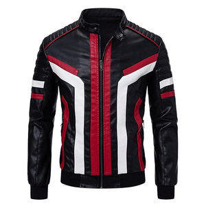 Men's Slim Fit Winter Custom Biker Riding PU Leather Racing Motorbike Jacket Breathable Touring Bomber - Product Image 1