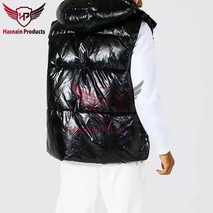 Chaleco acolchado sin mangas negro ligero para hombre 2023, ropa de abrigo informal suave para clima frío, chaqueta de invierno de tela de punto cálida - Product Image 5