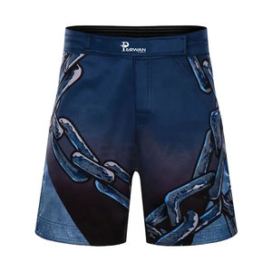 MMA Kickboxing Shorts High Street Style Patrón sólido Diseño personalizado Logotipo Ropa deportiva para hombres Entrenamiento - Product Image 1