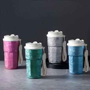 <span class=keywords><strong>Mug</strong></span> de voyage <span class=keywords><strong>isotherme</strong></span> en titane avec couvercle, tasse à double paroi réutilisable et anti-fuite - Product Image 4