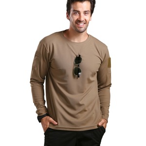 Camiseta de Manga Larga con Textura Waffle, Personalizada con Relieve, para Hombre, Diseño Sólido, 100% Poliéster, Estilo Urbano, Resistente a las Arrugas - Product Image 1