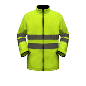 Women's Pink Winter Safety Jacket High Visibility Windproof Oxford Fleece Lining <b>Reflective</b> <b>Material</b> Adjustable Waist - Product Image 5