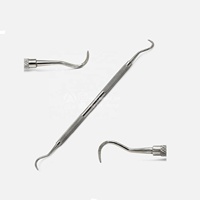 Kit de chirurgie buccale micro-multifonctionnel durable avec sondes dentaires à lame droite en acier inoxydable, éleveurs périosteaux et ciseaux