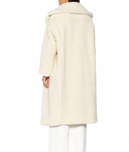 Wool/Viscose Trench <strong>Coat</strong> <strong>Women</strong> Oversized Single Breasted Plush Long Notch Lapel Mid Length <strong>Lightweight</strong> Elegant Button Outerwear - Product Image 2