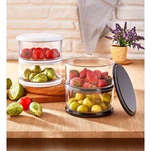 Crystal PP Stackable Lightweight Large Capacity <b>Storage</b> Container BPA Free <b>Food</b> Grade <b>Plastic</b> Transparent Kitchen Organizer - Product Image 3