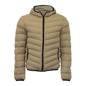 Venta al por mayor de alta calidad de encargo del logotipo de la burbuja Puffer chaqueta Unisex XS tamaño de la chaqueta de invierno de piel bolsillos de los hombres ODM lienzo OEM impreso - Product Image 3