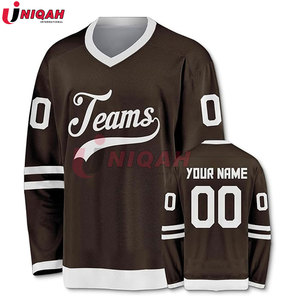 เสื้อฮอกกี้น้ำแข็งสไตล์ฮิปฮอปแบบกำหนดเอง บริการ OEM โลโก้สั่งทำ ผ้าคอตตอน-โพลีเอสเตอร์ ชื่อทีมสั่งทำ แขนยาว สำหรับทุกเพศ - Product Image 1