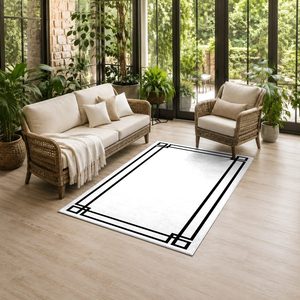 RUGS DEPOT LXDP-0974 Wholesale Grey Silver Contemporary Abstract Digital Printed Machine Washable Chenille Area Rug Non <b>Slip</b> - Product Image 6