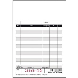 Papel para Caja Registradora SIGEL DIN A6 1 Copia, 2 x 50 Hojas para Registro Diario - Product Image 1