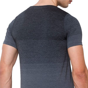 T-shirt de sport Gym personnalisé pour hommes Séchage rapide 100% Polyester Tricoté Blancs à manches courtes T-shirt en polyester pour hommes - Product Image 6