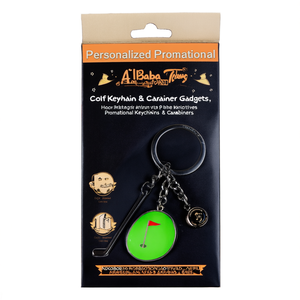 Portachiavi e Moschettone da Golf Personalizzati Promozionali con Tema 'Hole in One' - Product Image 2