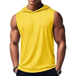 Débardeurs de gymnastique grande taille pour hommes respirant vêtements de fitness d'été sans manches chemise d'entraînement musculaire tricotée confectionnée par une robe de sport - Product Image 1