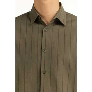 Camisas Casuales para Hombre, 100% Algodón, Cierre Cruzado, Diseño a Rayas, Antiarrugas, Corte Regular para el Trabajo - Product Image 3