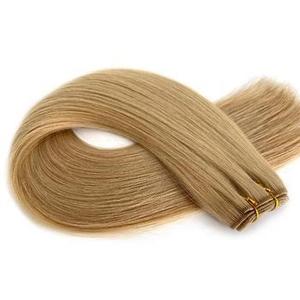 Tendance 100% humain vierge Remy Infinity trame Double dessiné blond couleur génie trame Extensions de cheveux humains russes cheveux - Product Image 2